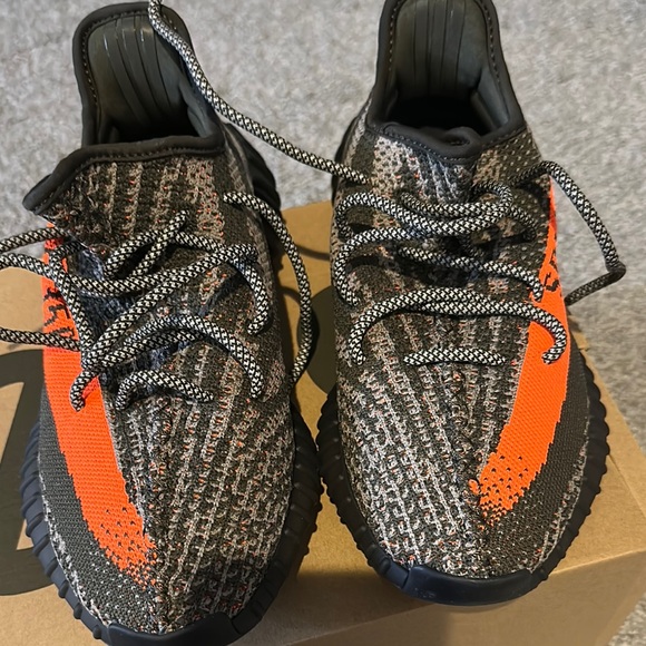 Yeezy Black and Orange Sneakers - Never Worn - Picture 2 of 4